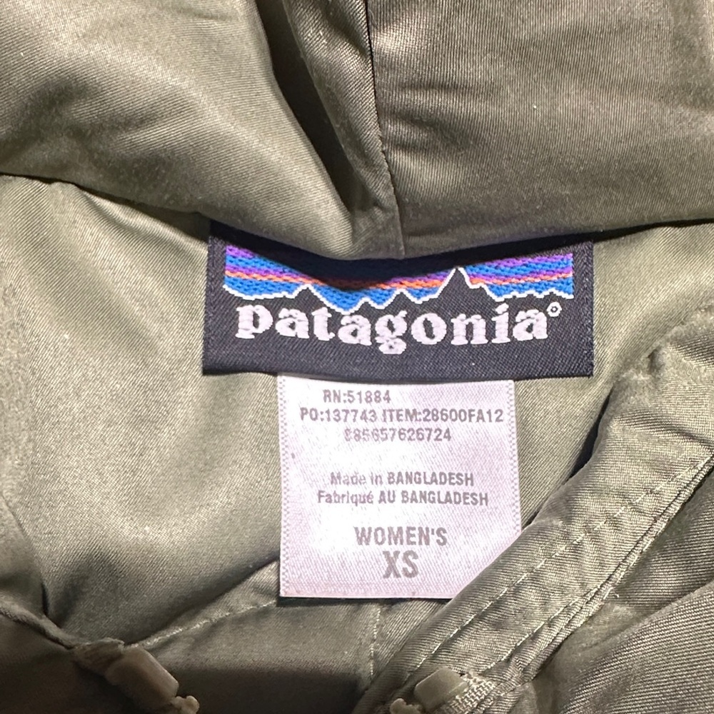 Patagonia Women's olive drab Puffer Jacket w zippers and snap buttons goosedown - Picture 5 of 14